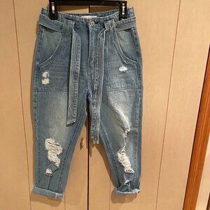 VERVET LOS ANGELES WOMEN'S BELTED MOM JEANS